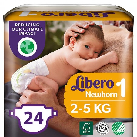 Libero Newborn 1 2-5 Kg 24 Pezzi - Pannolini - 980793083 - Libero - € 8,90