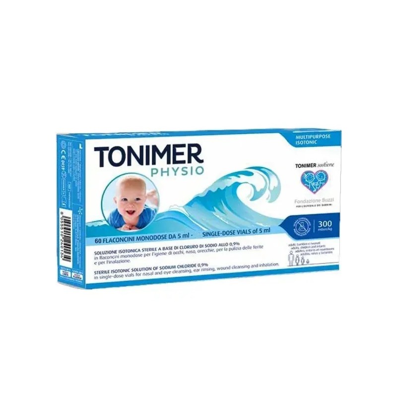 TONIMER PHYSIO MONODOSE 60 SOLUZIONE NASALE 60 FLACONCINI 5ML - Prodotti per la cura e igiene del naso - 984623874 - Tonimer ...