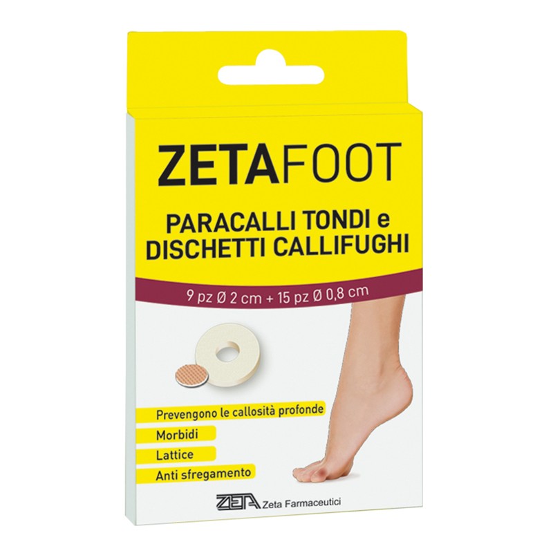Zeta Farmaceutici Zetafoot Paracallo Tondo 9 Pezzi + Dischetto Callifugo 15 Pezzi - Prodotti per la callosità, verruche e ves...