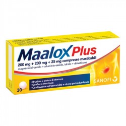Maalox Plus Trattamento Iperacidità e Gonfiore 30 Compresse - Farmaci per bruciore e acidità di stomaco - 047521036 - Maalox ...