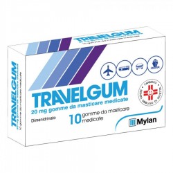 Travelgum Gomme Contro la Cinetosi 10 Gomme Masticabili - Farmaci per nausea, mal di mare e mal d'auto - 049174016 - Travelgu...