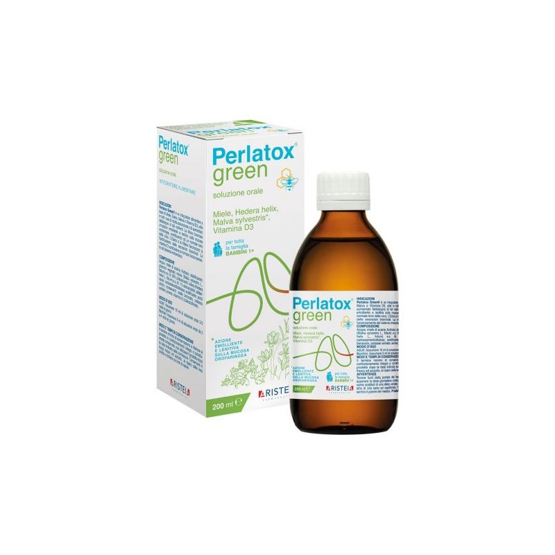Perlatox Green Integratore per Gola e Bronchi 200 Ml - Integratori per apparato respiratorio - 986007211 - Aristeia Farmaceut...