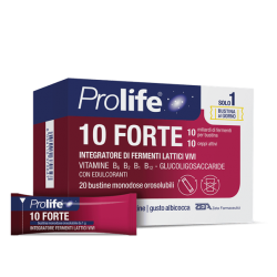 Prolife 10 Forte Fermenti Lattici Vivi e Vitamine 20 Bustine - Integratori di fermenti lattici - 945302228 - Prolife - € 9,90