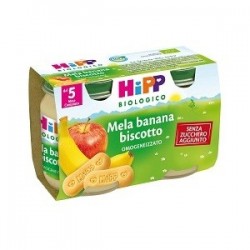 Hipp Italia Hipp Bio Omogeneizzato Mela Banana Biscotto 2x125 G - Omogeneizzati e liofilizzati - 922395239 - Hipp - € 3,28