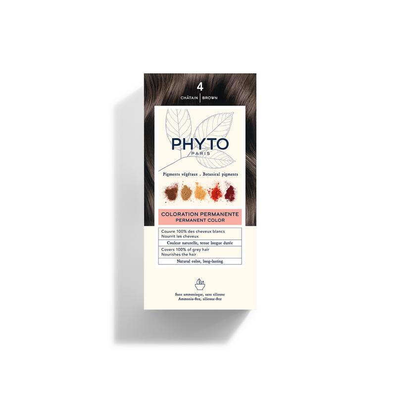 Phyto Color Kit 4 Castano 1 Latte 50 Ml + 1 Crema 50 Ml + 1 Maschera 12 Ml - Tinte e colorazioni per capelli - 985670900 - Ph...