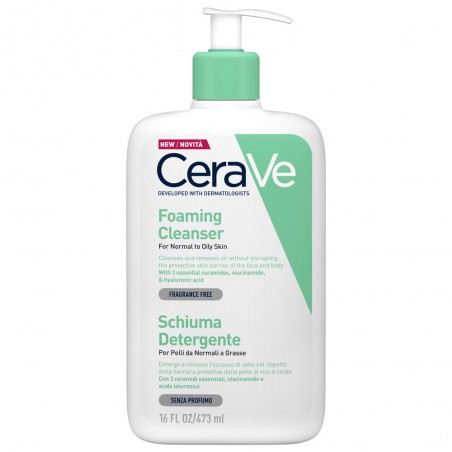 Cerave Schiuma Detergente Struccante Viso Per Pelle Grassa 473 Ml Cerave - 1 Cerave Schiuma Detergente Struccante Viso Per Pelle Grassa 473 Ml Cerave - 1