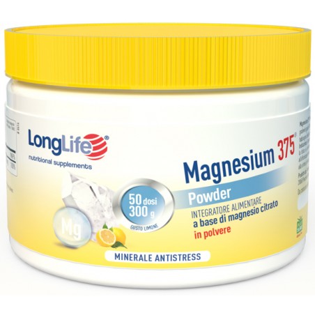 Longlife Magnesium 375 Powder 300 G - Integratori multivitaminici - 943303545 - Longlife - € 15,95