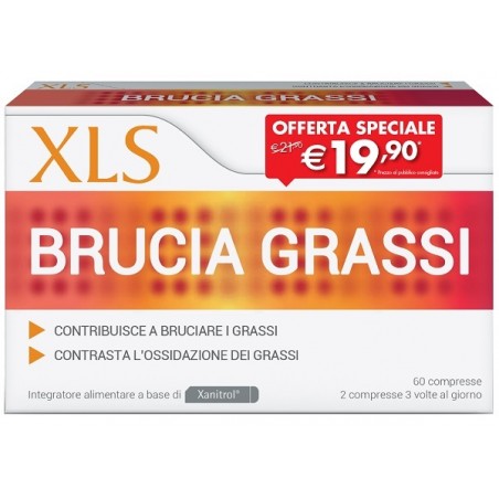 Perrigo Italia Xls Brucia Grassi 60 Compresse Taglio Prezzo - Integratori per dimagrire ed accelerare metabolismo - 987412119...