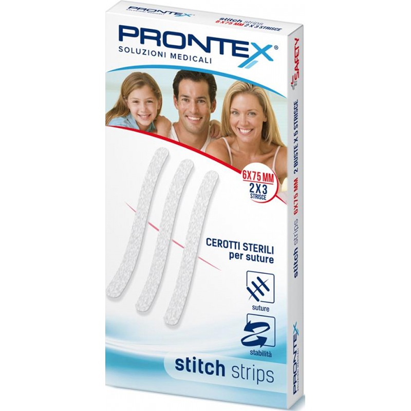 Safety Prontex Stitch Strips 6x75 10 Pezzi - Medicazioni - 941999171 - Safety - € 5,69