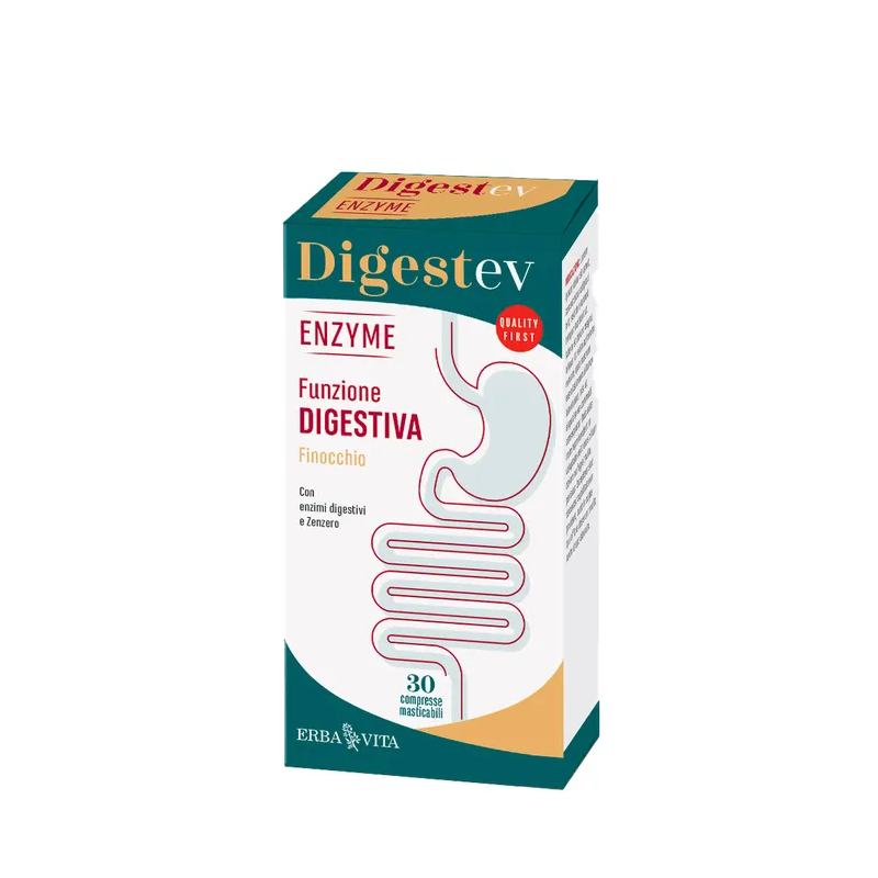 Erba Vita Digestev Enzyme Funzione Digestiva 30 Compresse - Integratori per apparato digerente - 986478713 - Erba Vita - € 9,65