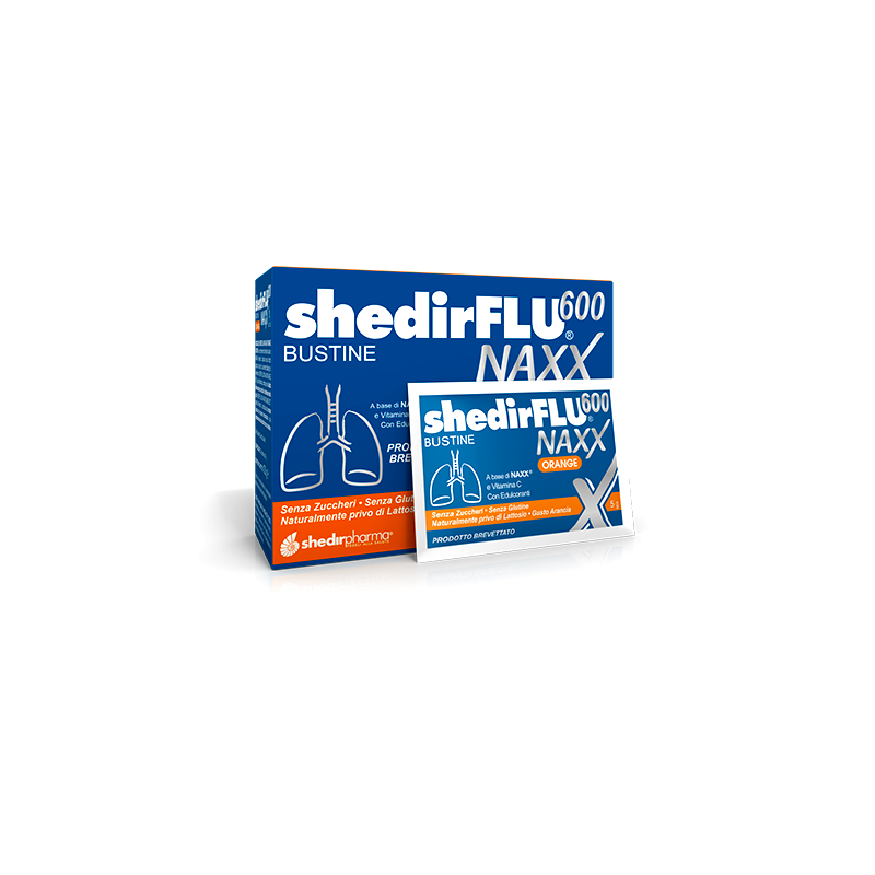 ShedirFLU 600 Naxx Arancia Mucolitico e Fluidificante 20 Bustine - Integratori per apparato respiratorio - 944033075 - Shedir...