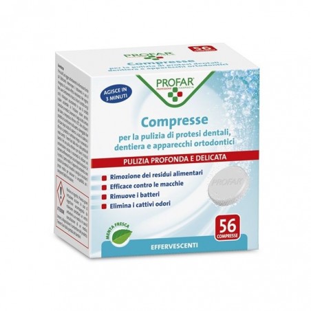 Profar Compresse Pulizia Protesi Dentali-dentiera-apparecchi Ortodontici 56 Pezzi Federfarma. Co - 1 Profar Compresse Pulizia Protesi Dentali-dentiera-apparecchi Ortodontici 56 Pezzi Federfarma. Co - 1
