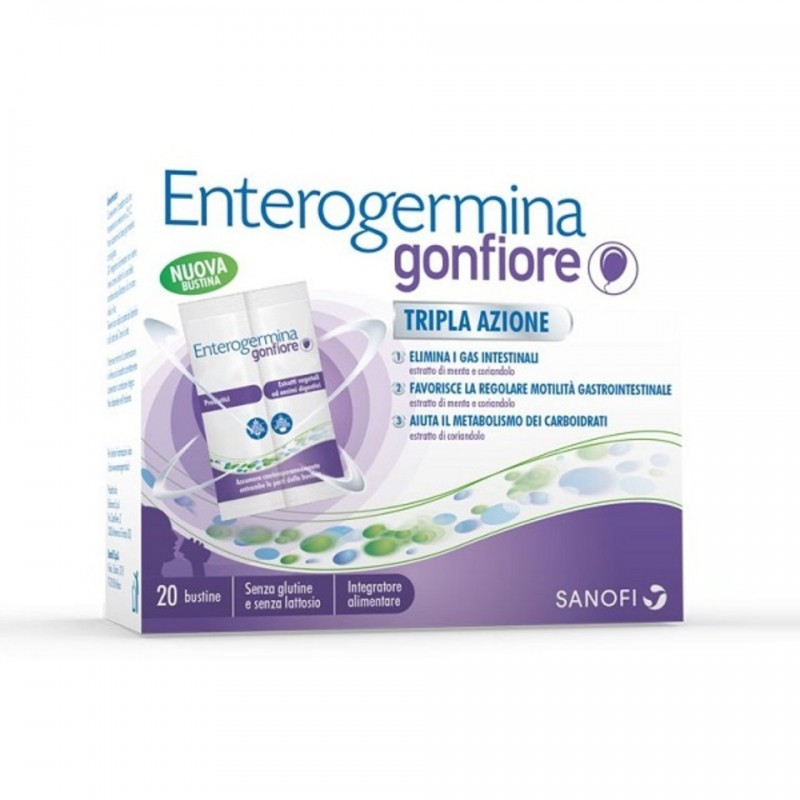Enterogermina Gonfiore Tripla Azione 20 Bustine Bipartite - Integratori di fermenti lattici - 936018237 - Enterogermina - € 1...