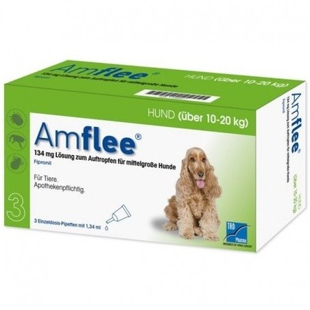 AMFLEE*spot-on soluz 3 pipette 1,34 ml 134 mg cani da 10 a 20 Kg - Prodotti per cani e gatti - 104760145 -  - € 11,22