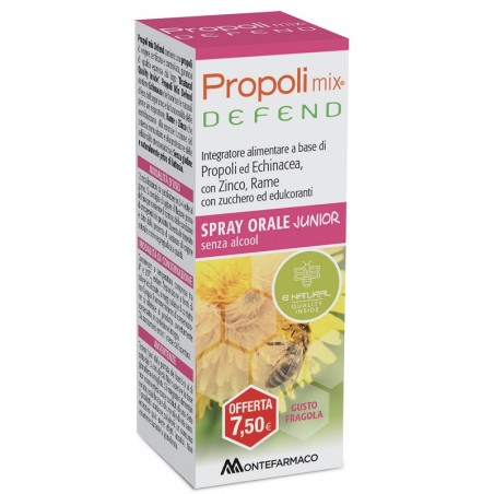 Montefarmaco Otc Propoli Mix Defend Spray Orale Junior Analcolico 30 Ml Gusto Fragola Montefarmaco - 1 Montefarmaco Otc Propoli Mix Defend Spray Orale Junior Analcolico 30 Ml Gusto Fragola Montefarmaco - 1