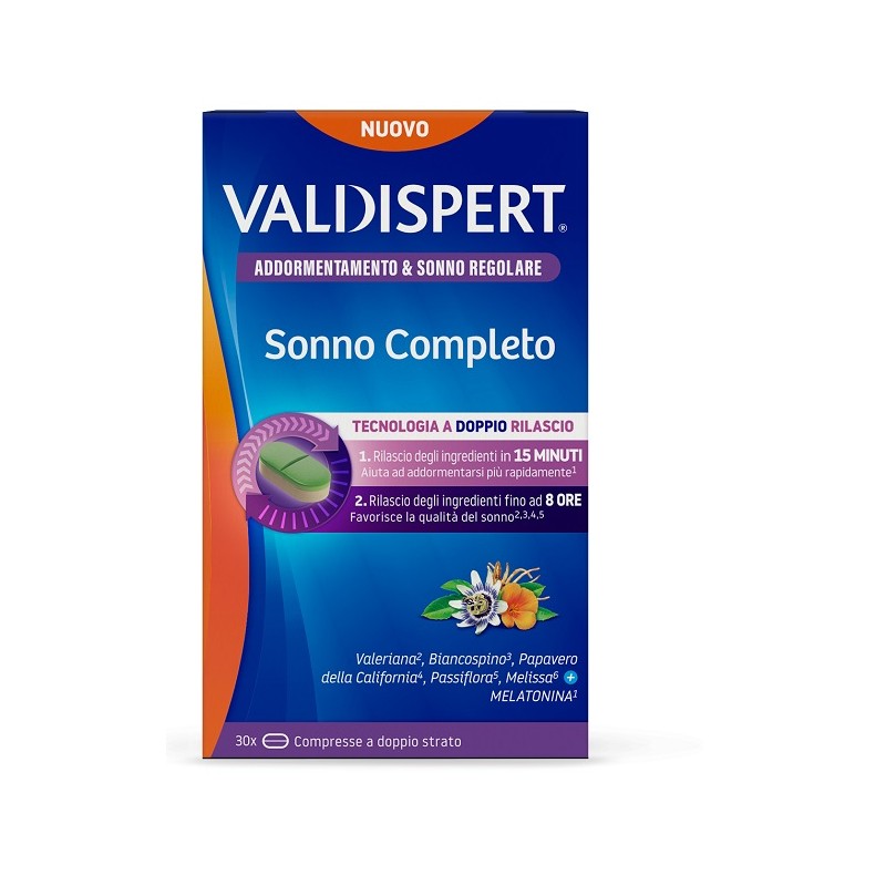 Vemedia Pharma Valdispert Sonno Completo 30 Compresse A Doppio Strato - Integratori per umore, anti stress e sonno - 98721977...