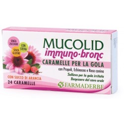 Farmaderbe Mucolid Bronc Immuno 24 Caramelle Gusto Arancia - Caramelle - 980555787 - Farmaderbe - € 4,82