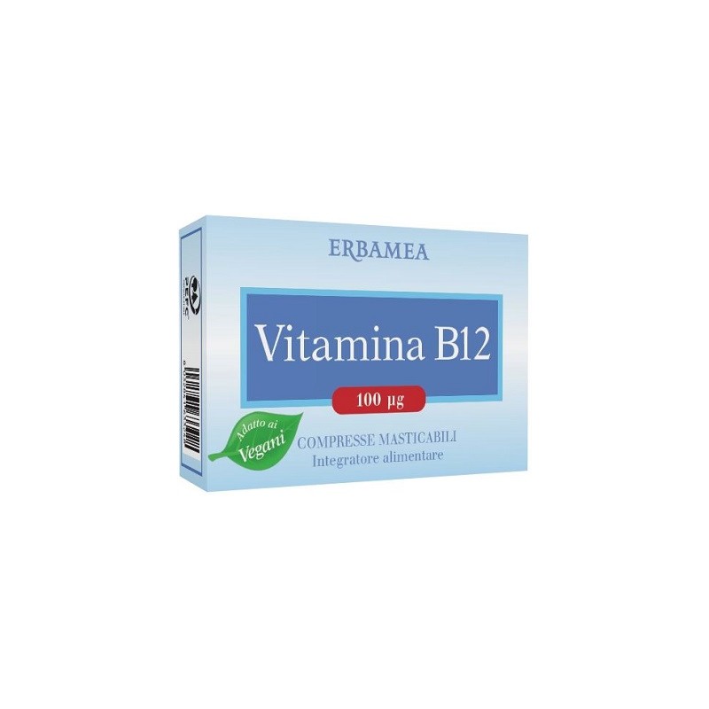 Erbamea Vitamina B12 90 Compresse Masticabili - Integratori per concentrazione e memoria - 974774616 - Erbamea - € 5,64