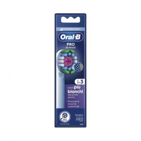 Oral-B 3D White Refill EB18-3 Testine di Ricambio 3 Pezzi - Spazzolini elettrici e idropulsori - 986738805 - Oral-B - € 18,86