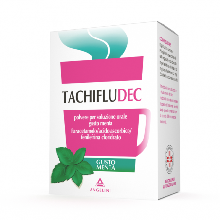 Tachifludec Menta Raffreddore e Influenza 10 Bustine - Farmaci per febbre (antipiretici) - 034358073 - Tachifludec - € 7,13