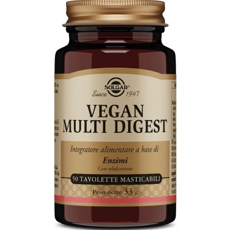 Solgar It. Multinutrient Vegan Multi Digest 50 Tavolette Masticabili - Integratori per apparato digerente - 944748312 - Solga...