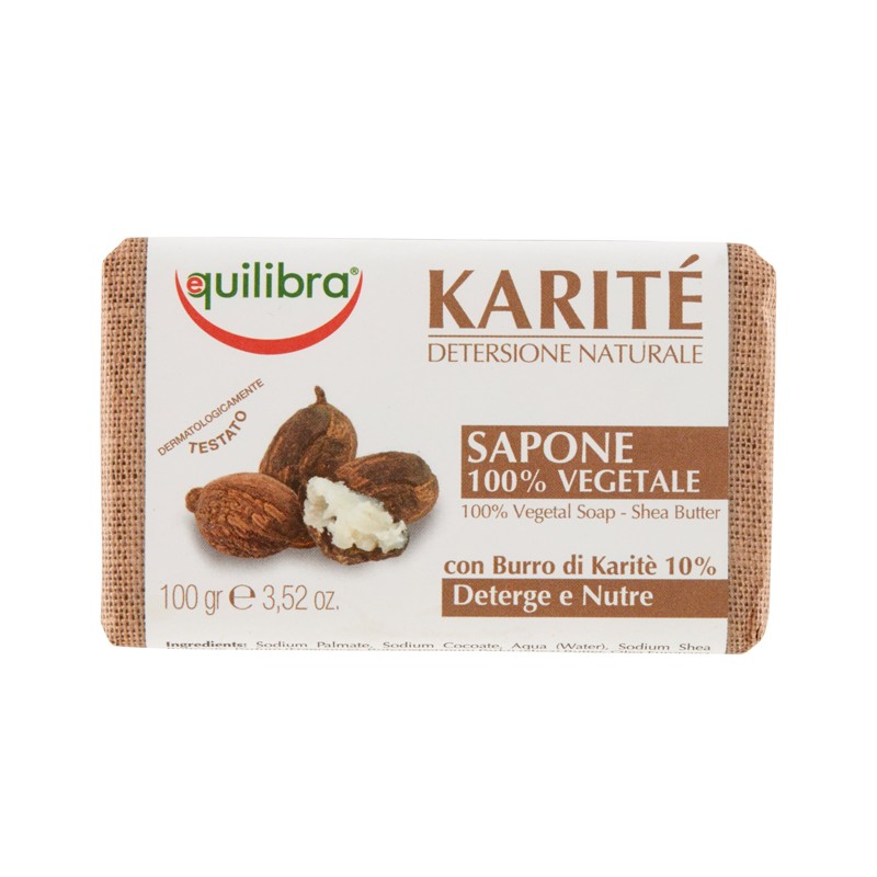 Equilibra Sapone Naturale Karite' 100 Ml - Bagnoschiuma e detergenti per il corpo - 924587544 - Equilibra - € 1,66