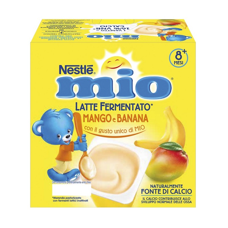 Nestle' Italiana Mio Merenda Latte Fermentato Mango E Banana 4 Pezzi Da 100 G - Alimentazione e integratori - 947413961 - Nes...