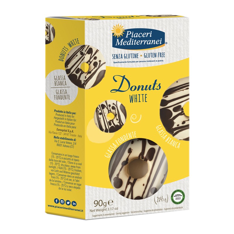 Eurospital Piaceri Mediterranei Donuts White 90 G - Alimenti senza glutine - 978840650 - Eurospital - € 3,65