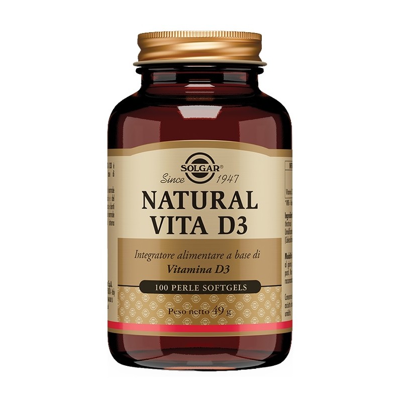 Solgar It. Multinutrient Natural Vita D3 100 Perle - Integratori multivitaminici - 946449954 - Solgar - € 16,37