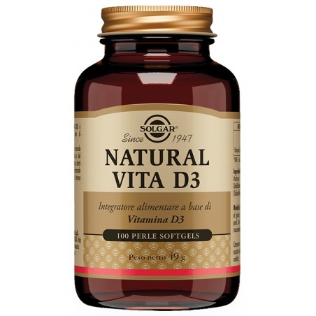 Solgar It. Multinutrient Natural Vita D3 100 Perle - Integratori multivitaminici - 946449954 - Solgar - € 16,37