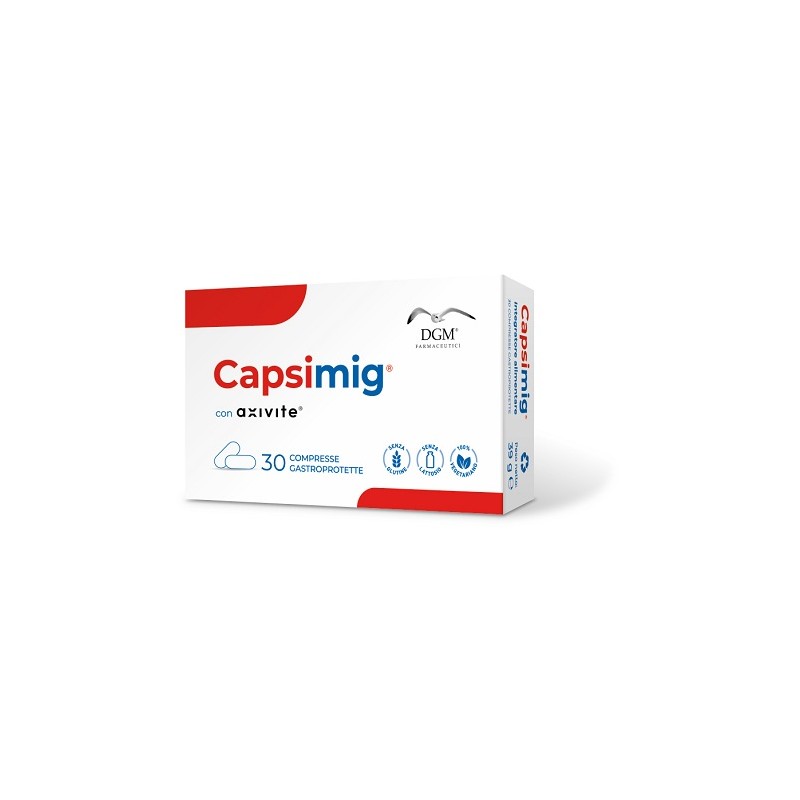 Dgm Farmaceutici Capsimig 30 Compresse Gastroprotette - Integratori per dolori e infiammazioni - 987653831 - Dgm Farmaceutici...