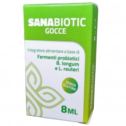 Sanabiotic Integratore di Fermenti Probiotici 8 Ml - Integratori di fermenti lattici - 987665902 - Farmadea - € 9,89