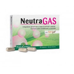 Naturando Neutragas 30 Capsule - Integratori per regolarità intestinale e stitichezza - 905283103 - Naturando - € 10,37