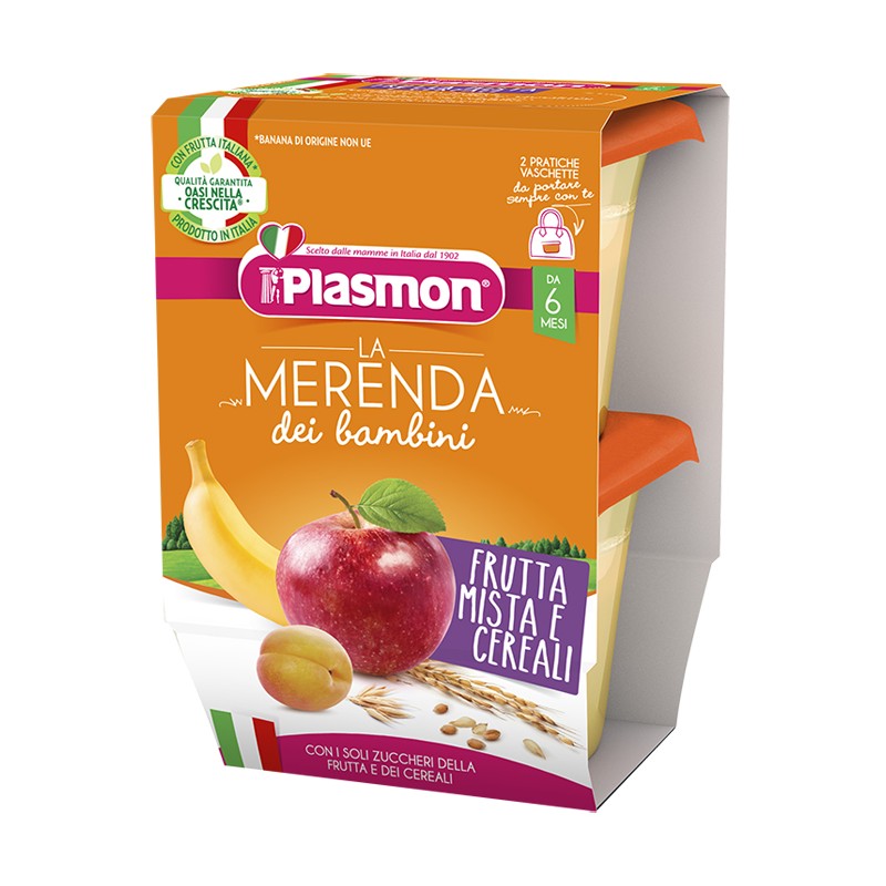 Plasmon La Merenda Dei Bambini Merende Frutta Cereali Asettico 2 X 120 G - Biscotti e merende per bambini - 942862893 - Plasm...
