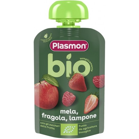Plasmon Omogeneizzato Bio Mela Fragola Lampone 100 G - Omogeneizzati e liofilizzati - 987764747 - Plasmon - € 1,49