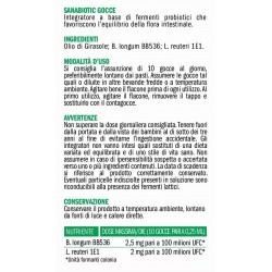 Sanabiotic Integratore di Fermenti Probiotici 8 Ml - Integratori di fermenti lattici - 987665902 - Farmadea - € 9,89