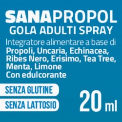Sanapropol Adulti Spray per Mal di Gola con Propoli 20 Ml - Integratori per mal di gola - 987665938 - Farmadea - € 6,90