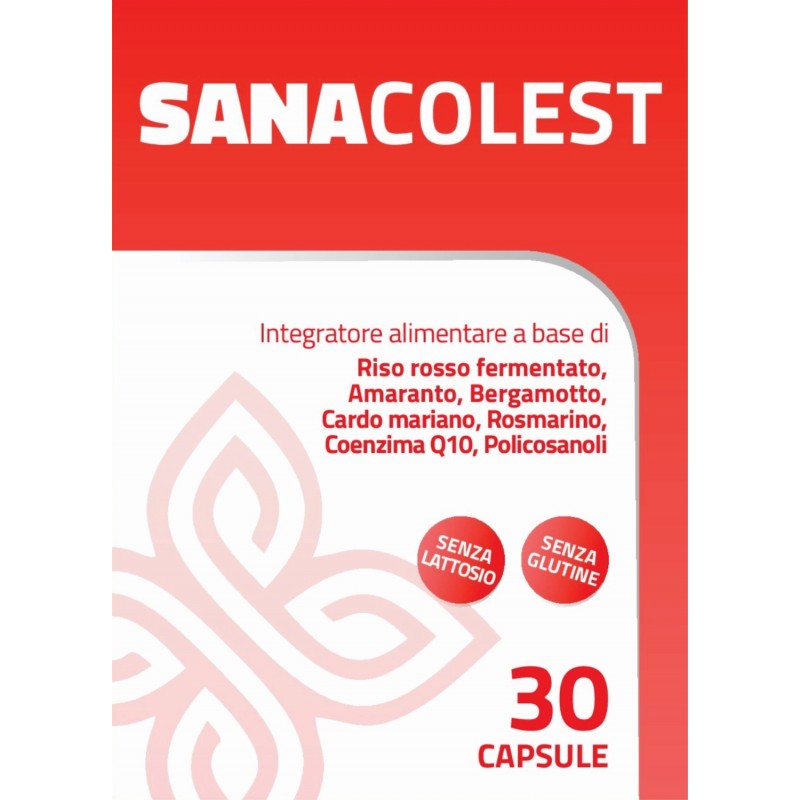 Sanacolest Integratore per Colesterolo 30 Capsule - Integratori per il cuore e colesterolo - 987665849 - Farmadea - € 8,98