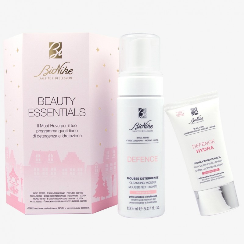 Bionike Beauty Essentials Mousse Detergente + Defence Hydra Crema Idratante Ricca - Trattamenti idratanti e nutrienti - 98678...