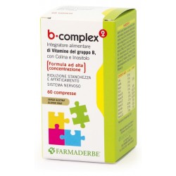 Farmaderbe B Complex 60 Compresse - Integratori per concentrazione e memoria - 902298140 - Farmaderbe - € 12,46