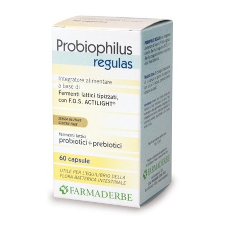 Farmaderbe Probiophilus Regulas 60 Capsule - Integratori di fermenti lattici - 938689700 - Farmaderbe - € 18,04