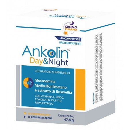 Crono Pharma Ankolin Day&night 20 Compresse Gastroresistenti Day + 20 Compresse Gastroresistenti Night - Integratori per dolo...