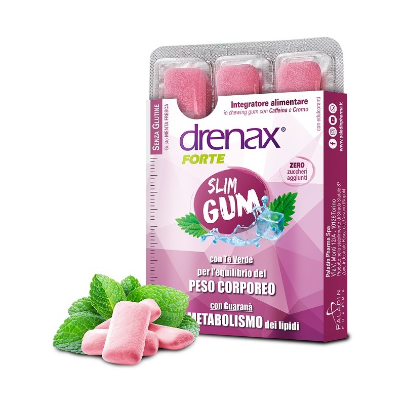 Paladin Pharma Drenax Slim Dimagrante 9 Gum - Integratori per dimagrire ed accelerare metabolismo - 973179082 - Paladin Pharm...