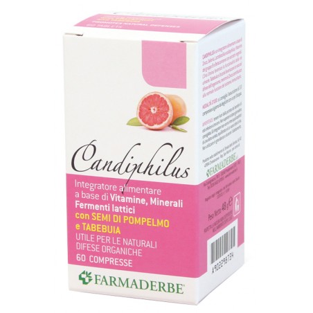 Farmaderbe Candiphilus 60 Compresse - Integratori per apparato uro-genitale e ginecologico - 902298734 - Farmaderbe - € 14,92