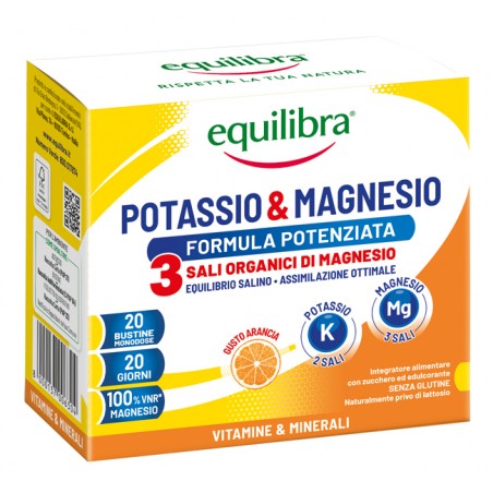 Equilibra Potassio & Magnesio 3 20 Bustine - Integratori multivitaminici - 986147116 - Equilibra - € 14,54