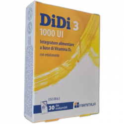 DiDi 3 1000 UI Integratore Vitamina D3 30 Film Orodispersibili Farmitalia - 1