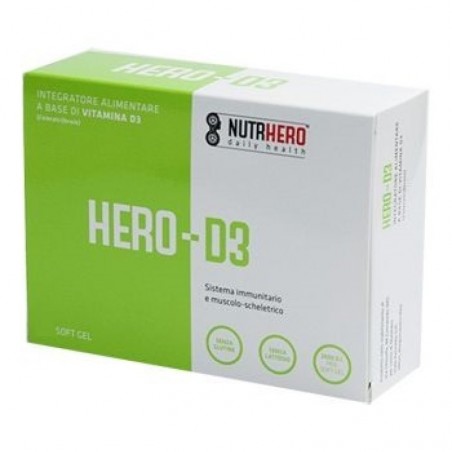 Hero D3 Integratore di Vitamina D3 30 Softgel - Integratori di vitamina D - 984622504 - Nutrhero S - € 10,54