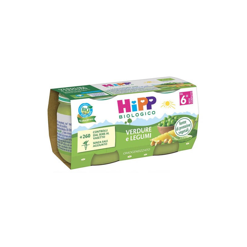 Hipp Italia Hipp Bio Omogeneizzato Verdure/legumi 2x80 G - Omogeneizzati e liofilizzati - 981980889 - Hipp - € 3,09