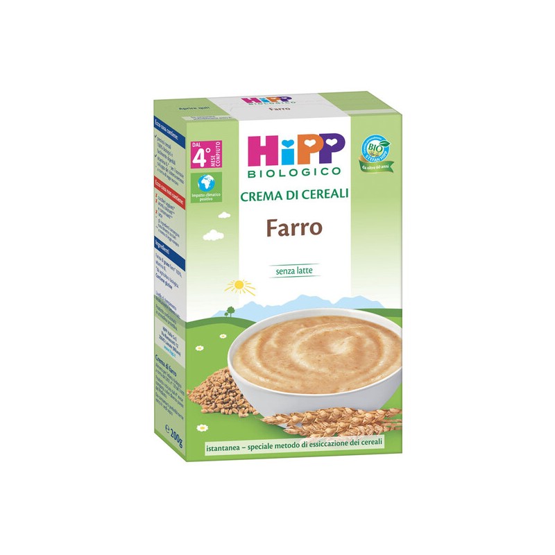HIPP BIO CREMA CEREALI FARRO 200 G - Alimentazione e integratori - 984462150 - Hipp - € 3,77