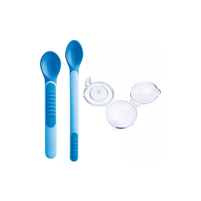 Bamed Baby Italia Mam Heat Sensitive Spoons&cover Maschio - Accessori - 980518827 - Mam - € 9,08